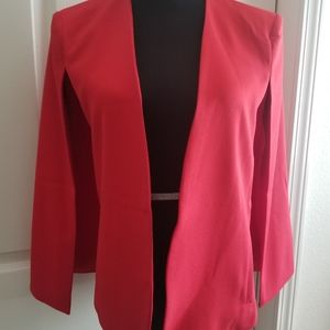 Red cape blazer
